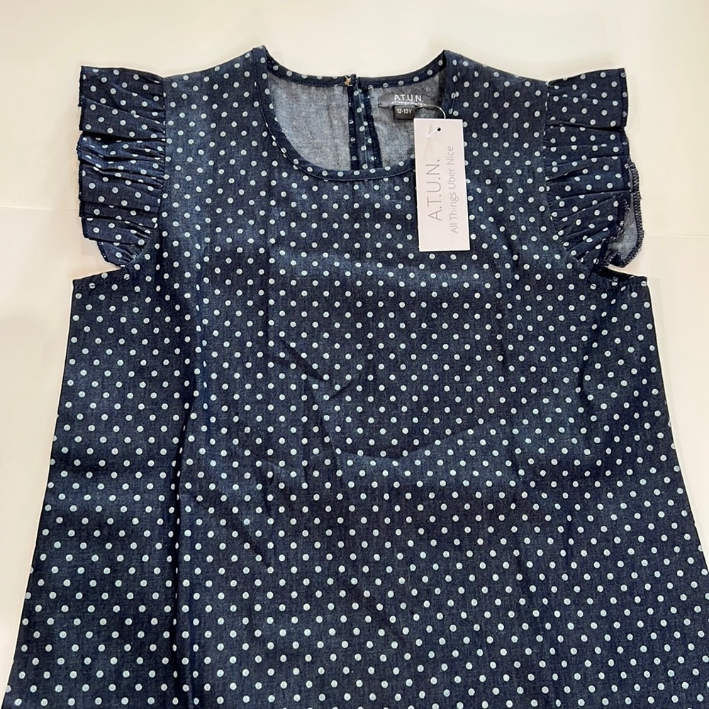 A.T.U.N top polkadot new with tags
